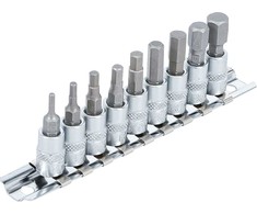 Bgs Technic Antgalių rinkinys | 6.3 mm (1/4") | hex šešiakampis | coliniai dydžiai 3/32" - 3/8 "| 9 vnt. (2749)