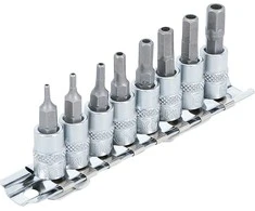 Bgs Technic Antgalių rinkinys | 6.3 mm (1/4") | hex šešiakampis | su skyle | 2 - 7 mm | 8 vnt. (5156)