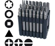 Bgs Technic Antgalių rinkinys | ilgi | 6.3 mm (1/4") | įvairūs tipai | 32 vnt. (762)