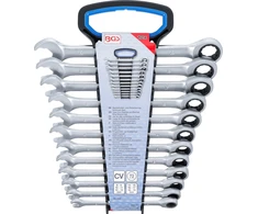 Bgs Technic Atvirų ir kilpinių terkšlinių raktų rinkinys | 8 - 19 mm | 12 vnt. (6545)