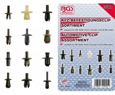 Bgs Technic Automobilinis klipsų asortimentas VW, Audi, Volvo, Chrysler, Ford, Mercedes | 350 vnt. (9045)