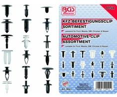 Bgs Technic Automobilinis klipsų asortimentas Ford, Mazda, GM, Chrylser, Nissan | 415 vnt. (9041)