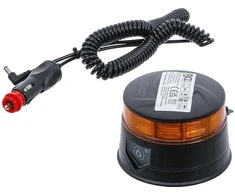 Bgs Technic Belaidis besisukantis įspėjamasis švyturėlis | geltonas | su magnetu | 12 V / 24 V | Ø 130 mm (70343)