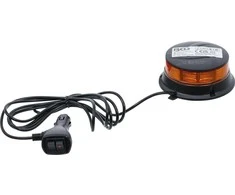 Bgs Technic Besisukantis įspėjamasis švyturėlis | geltonas | su magnetu | 12 V / 24 V | Ø 130 mm (70342)