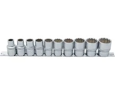 Bgs Technic Colinių galvučių rinkinys 12 kampų | 12,5 mm (1/2") | 3/8" - 15/16"| 10 vnt. (9114)
