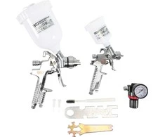 Bgs Technic Profesionalus dažymo pistoletų rinkinys | HVLP sistema | 0.8 / 1.3 mm | 5 vnt. (8381)