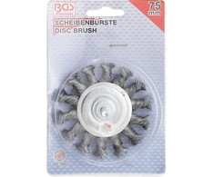 Bgs Technic Diskinis šepetys | 6 mm antgalis | susuktas | Ø 75 mm (3982)