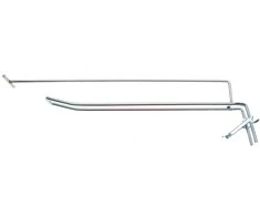 Bgs Technic Dvigubas kabliukas prekybiniam stendui | 300 x 4,8 mm | su atramine rankena ir kryžminiu kaiščiu (89919)