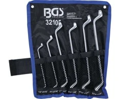 Bgs Technic Dvigubo žiedo raktų rinkinys | lenkti | 1/4 "- 3/4" | Coliniai dydžiai | 6 vnt. (32105)