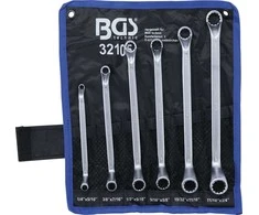 Bgs Technic Dvigubo žiedo raktų rinkinys | lenkti | 1/4 "- 3/4" | Coliniai dydžiai | 6 vnt. (32105)
