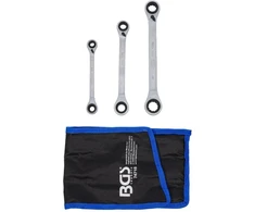 Bgs Technic Dvipusių terkšlinių kilpinių raktų rinkinys | 4-in-1 | 8–19 mm | 3 vnt. (74718)