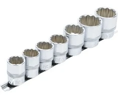 Bgs Technic Galvučių rinkinys | 12-kampės | 12,5 mm (1/2") | 20–32 mm | 7 vnt. (9109)