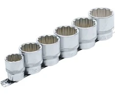 Bgs Technic Galvučių rinkinys 12 kampų | 12,5 mm (1/2") | 24 - 38 mm | 6 vnt. (70102)