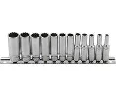 Bgs Technic Galvučių rinkinys, 12 kampų, ilgos | 6.3 mm (1/4") | coliniai dydžiai | 12 vnt. (2757)