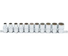 Bgs Technic Galvučių rinkinys 12 kampų | 12,5 mm (1/2") | 10 - 21 mm | 11 vnt. (9107)