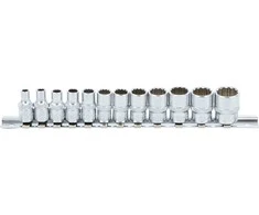 Bgs Technic Galvučių rinkinys, 12-kampų | 6.3 mm (1/4") | coliniai dydžiai | 11 vnt. (2755)