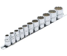 Bgs Technic Galvučių rinkinys, 12 kampų | 10 mm (3/8") | Coliniai dydžiai | 11 vnt. (9112)