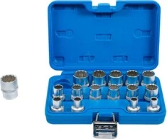 Bgs Technic Galvučių rinkinys, 12 kampų | 12,5 mm (1/2") | 8 - 24 mm | 16 vnt. (2226)