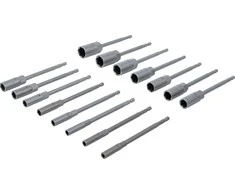 Bgs Technic Galvučių rinkinys | ilgas tipas | 6.3 mm (1/4") | elektriniams gręžtuvams | 5.5 - 19 mm | 15 vnt. (70147)