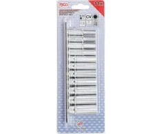 Bgs Technic Galvučių rinkinys, šešiakampės, ilgos | 6.3 mm (1/4") | Coliniai dydžiai | 11 vnt. (2429)