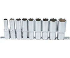 Bgs Technic Galvučių rinkinys šešiakampės, ilgos | 12,5 mm (1/2") | 10 - 24 mm | 9 vnt. (2223)