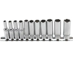 Bgs Technic Galvučių rinkinys, šešiakampės, ilgos | 6.3 mm (1/4") | Coliniai dydžiai | 11 vnt. (2429)