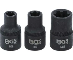 Bgs Technic Galvučių rinkinys | Spline (Ribe) M6S, M8S, M12S | 3 vnt. (9336)