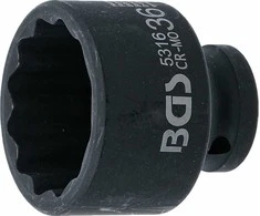 Bgs Technic Galvutė smūginė | 12 kampų | 12,5 mm (1/2") | 36 mm (5316)