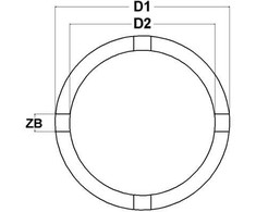 Bgs Technic Galvutė su išoriniais dantukais | 69 mm | KM8 (8265-10)