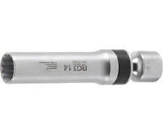 Bgs Technic Galvutė žvakėms šarnyrinė 12 kampų | su atramine spyruokle 10 mm (3/8") | 14 mm (2390)