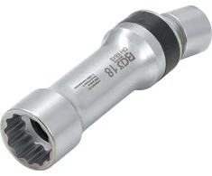 Bgs Technic Galvutė žvakėms šarnyrinė 12 kampų | su atramine spyruokle 10 mm (3/8") | 18 mm (6849)