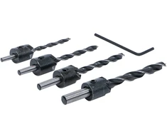 Bgs Technic Grąžtai/frezos medžiui | 4 vnt | 4-5-6-8 mm (50790)