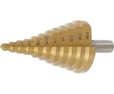 Bgs Technic Grąžtas skylės platinimui pakopinis | pusiniai numeriai | Titano nitrindas | Ø 6 - 40,5 mm (1615)