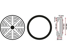 Bgs Technic Guminis padas | auto keltuvams | Ø 160 mm (6475)