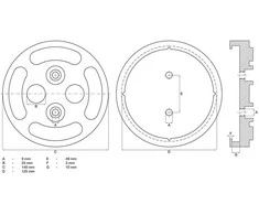 Bgs Technic Guminis padas | auto keltuvams | Ø 140 mm (7048)
