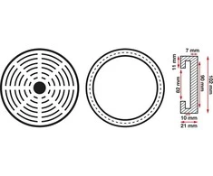 Bgs Technic Guminis padas | auto keltuvams | Ø 100 mm (6470)