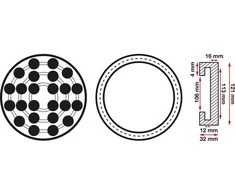 Bgs Technic Guminis padas | auto keltuvams | Ø 120 mm (6471)