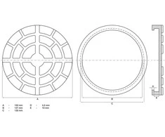 Bgs Technic Guminis padas | auto keltuvams | Ø 150 mm (7045)