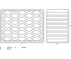 Bgs Technic Guminis padas | auto keltuvams | 160 x 120 x 80 mm (7040)