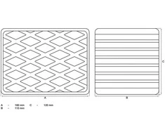 Bgs Technic Guminis padas | auto keltuvams | 160 x 120 x 115 mm (7039)