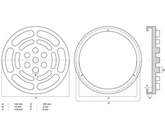 Bgs Technic Guminis padas | auto keltuvams | Ø 140 mm (7047)