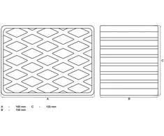 Bgs Technic Guminis padas | auto keltuvams | 160 x 120 x 100 mm (7008)