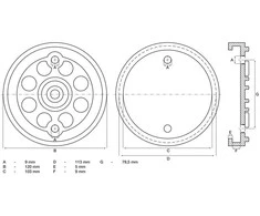 Bgs Technic Guminis padas | auto keltuvams | Ø 120 mm (7052)