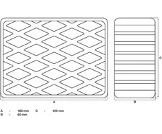 Bgs Technic Guminis padas | auto keltuvams | 160 x 120 x 60 mm (7038)
