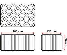 Bgs Technic Guminis padas | auto keltuvams | 160 x 120 x 80 mm (6483)