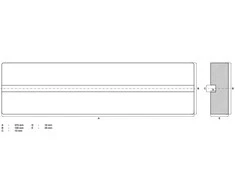 Bgs Technic Guminis padas | su grioveliu | auto keltuvams | 373 x 100 x 35 mm (7012)