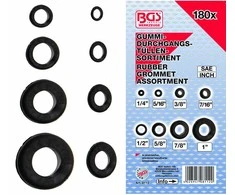 Bgs Technic Guminų įvorių asortimentas | Coliniai dydžiai | 180 vnt. (8112)