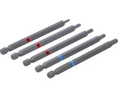 Bgs Technic Ilgų sukimo antgalių rinkinys | šešiabriauniai ir T profilio | 1/4" | 110 mm | 5 vnt. (4836)