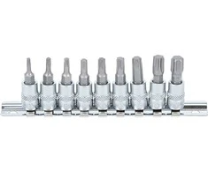 Bgs Technic Įpresuotų antgalių rinkinys | 6.3 mm (1/4") | T-Star (Torx) T10 - T50 | 9 vnt. (2164)