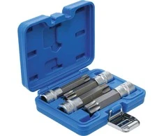 Bgs Technic Įpresuotų antgalių rinkinys | 12,5 mm (1/2") | MAXI, T-Star su skyle (Torx) | 4 vnt. (5103)